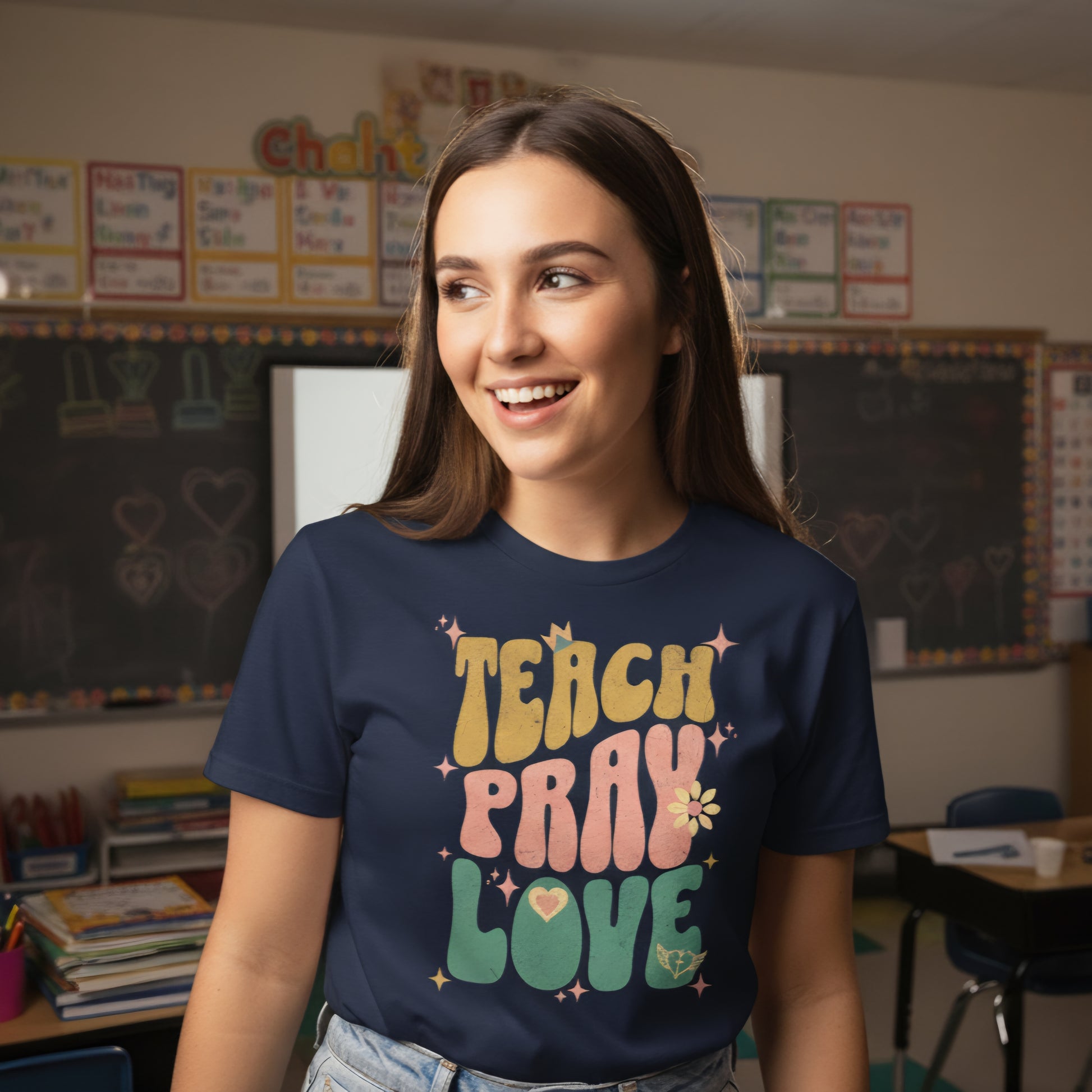 Teach Pray Love Tee - Teachers Gift