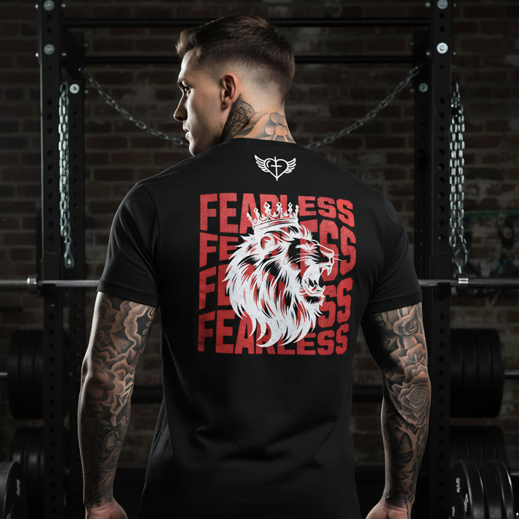 FEARLESS Lion Tee - King Lion Christian Shirt - Unisex